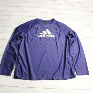 Adidas Men's Rashguard Swim Shirt Size L Long Sleeve Graphic Logo